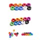 RJX 50pcs Aluminum Nut M3 M4 M5 M6 Nuts Aluminum Alloy Hexagon Nuts anodized 