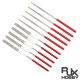 RJX 10Pcs 140mm Round Diamond Needle File / Flat Diamond Needle File