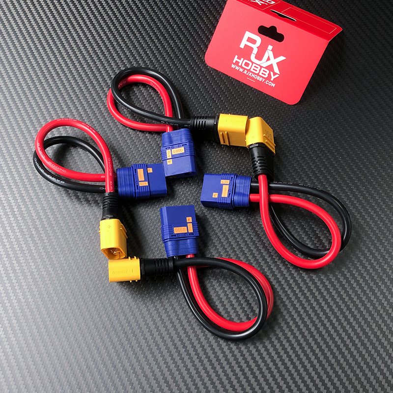 RJXHOBBY 1pcs QS8-S Anti-spark Female to AS150U Anti-fire Male Connector