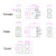 RJX 1pair QS8-S Lengthen Anti-spark Battery Connector Large Current Golden Plated Male Female Plugs with Sheath