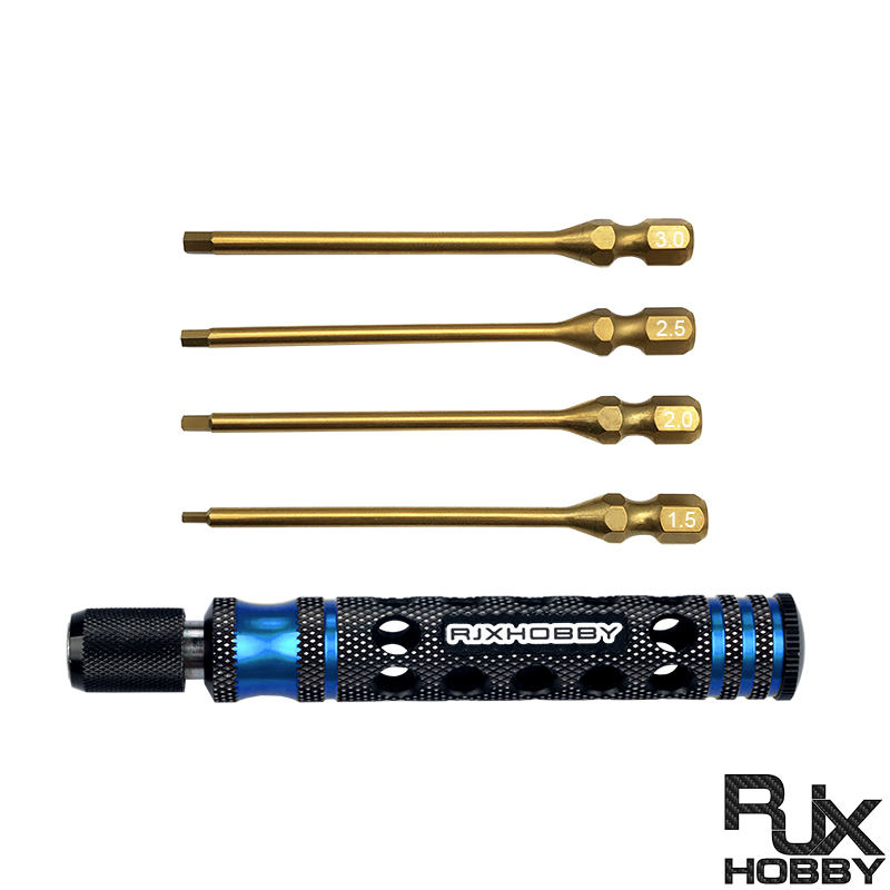 RJX 6.35mm 4 in1 Hex Screwdriver 1.5 2.0 2.5 3.0mm for RC Car helicopter FPV