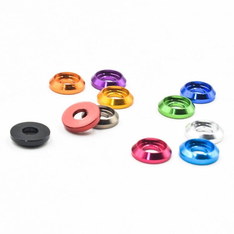 RJX 50pcs M2 M2.5 M3 M4 M5 alum washer for Hex Socket Round Button Head Screws