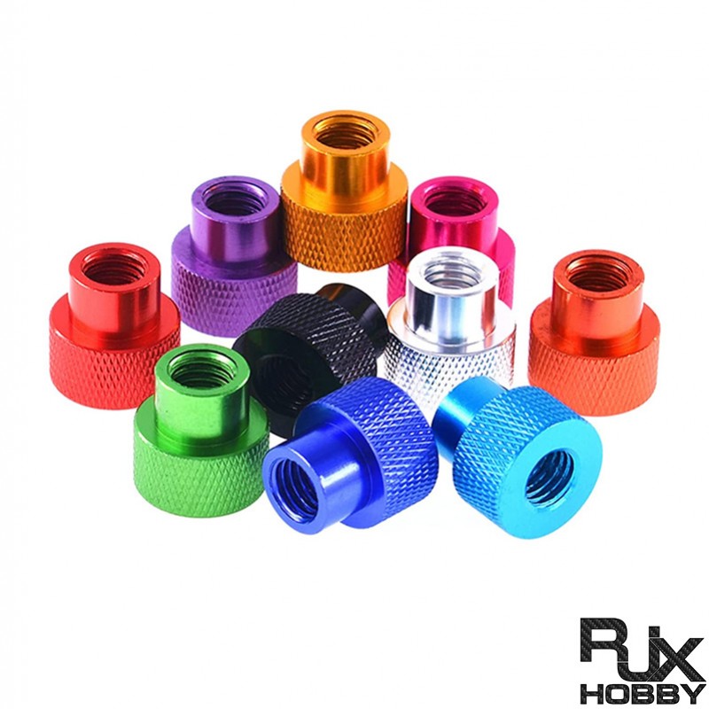 RJX 50pcs M3 M4  Blind Hole Hand Nut Aluminum Knurled Step Thumb Nut