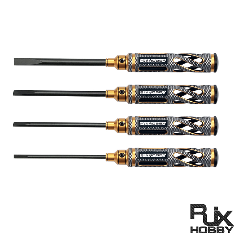 RJXHOBBY Supper Light Knurled Grip HSS titanized Hex /Nut/ Phillips/ Flat Screwdriver 16 pcs kits