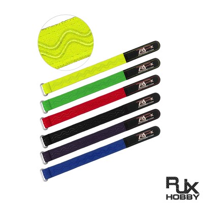 RJXHOBBY 2pcs Kevlar Stitched Non-Slip Silicone Battery Straps(Width: 20mm Length: 180-400mm)