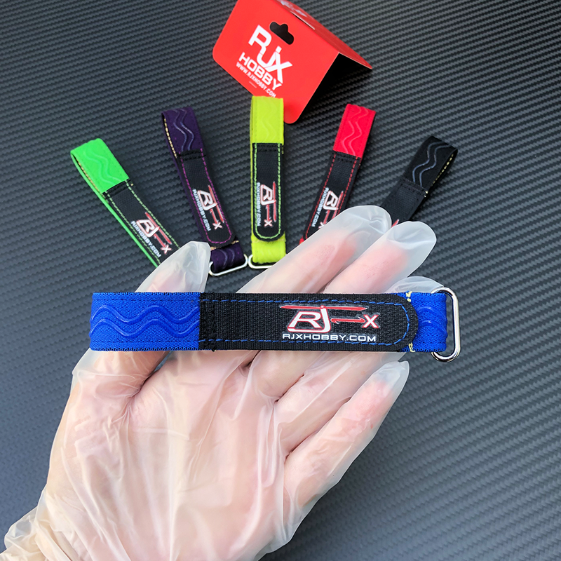 RJXHOBBY 2pcs Kevlar Stitched Non-Slip Silicone Battery Straps(Width: 20mm Length: 180-400mm)