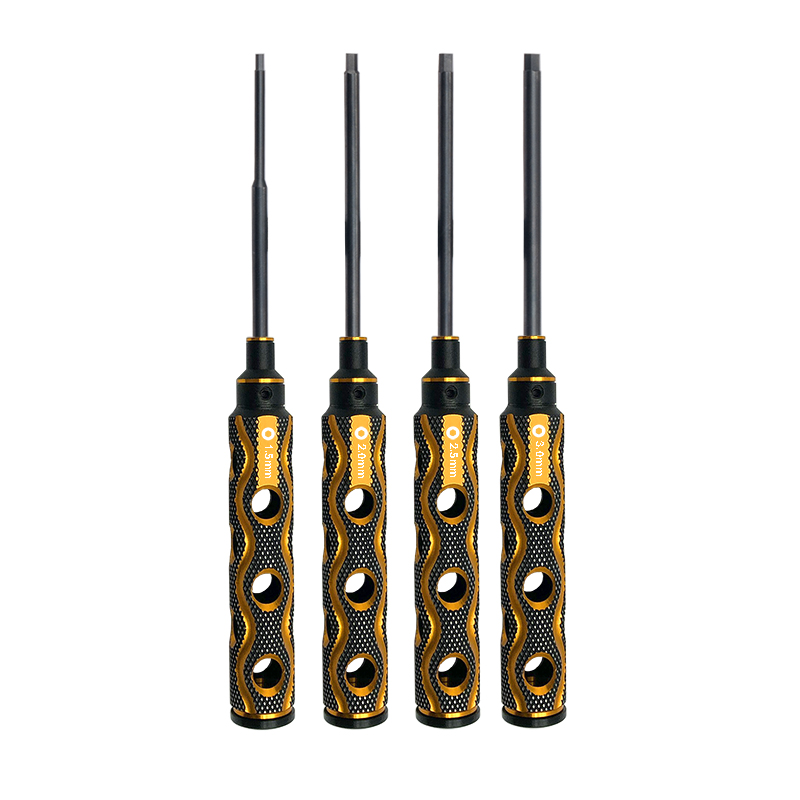 RJX 4pcs Hollow Handle Hex Screw driver Tools Kit Set 1.5mm / 2.0mm / 2.5mm / 3.0mm for RC Models Car Boat Airplane