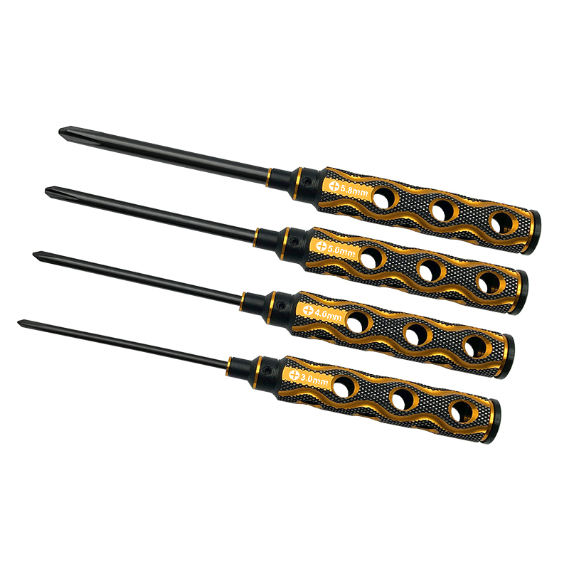 RJX 4pcs Phillips Screwdriver Tools Kit Set 3.0mm 4.0mm 5.0mm 5.8mm for RC FPV Car Boat Airplane