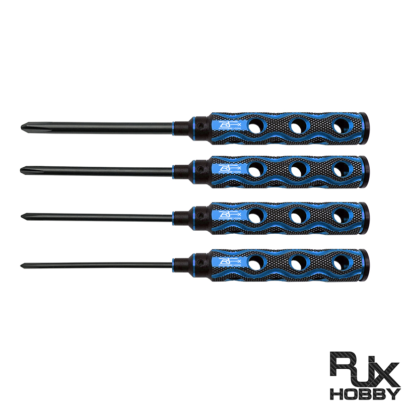 RJX 4pcs Phillips Screwdriver Tools Kit Set 3.0mm 4.0mm 5.0mm 5.8mm for RC FPV Car Boat Airplane
