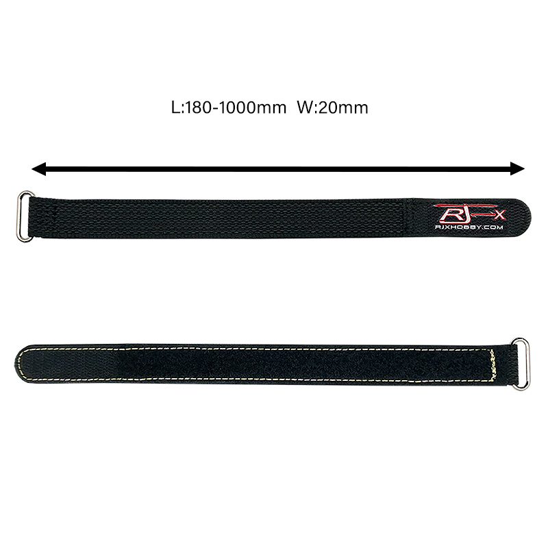 RJXHOBBY 2pcs Kevlar Stitched Non-Slip Silicone Battery Straps(Width: 20mm Length: 180-1000mm)