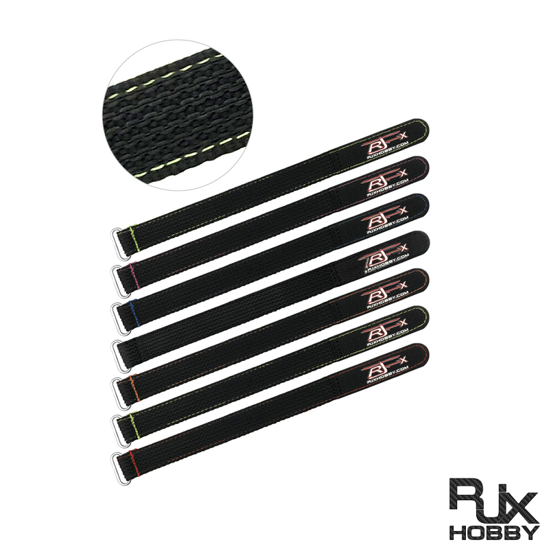 RJXHOBBY 2pcs Kevlar Stitched Non-Slip Silicone Battery Straps(Width: 20mm Length: 180-1000mm)