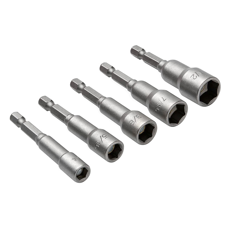 RJX 65mm 1/4" 6.35mm 5pcs 1/4in 5/16in 3/8in 7/16in 1/2in Nut Drivers