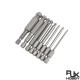 RJX 8pcs S2 1/4 Inch 6.35mm Ball Point Bits Set Screwdriver Bit Ball End Hex Allen Bit wrench Tool