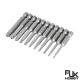 RJXHOBBY 11pcs S2 1/4 Inch 6.35mm Torx Head Electric Screwdriver Bits Tip TP6 TP7 TP8 TP9 TP10 TP15 TP20 TP25 TP27 TP30 TP40