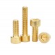 RJX 20pcs M8 M10 Brass Hex Hexagon Socket Cap Head Screws