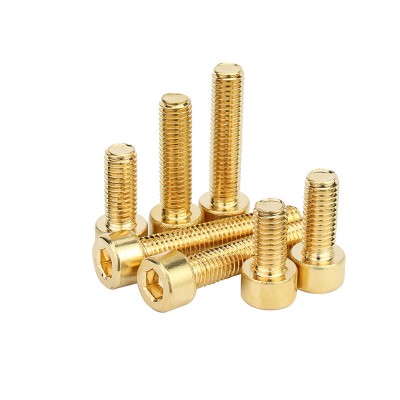 RJX 50pcs M5 M6 Brass Hex Hexagon Socket Cap Head Screws
