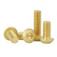 RJX 50pcs M3 M4 M5 M6 Brass Button Head Socket Cap Screw