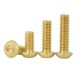 RJX 50pcs M3 M4 M5 M6 Brass Button Head Socket Cap Screw