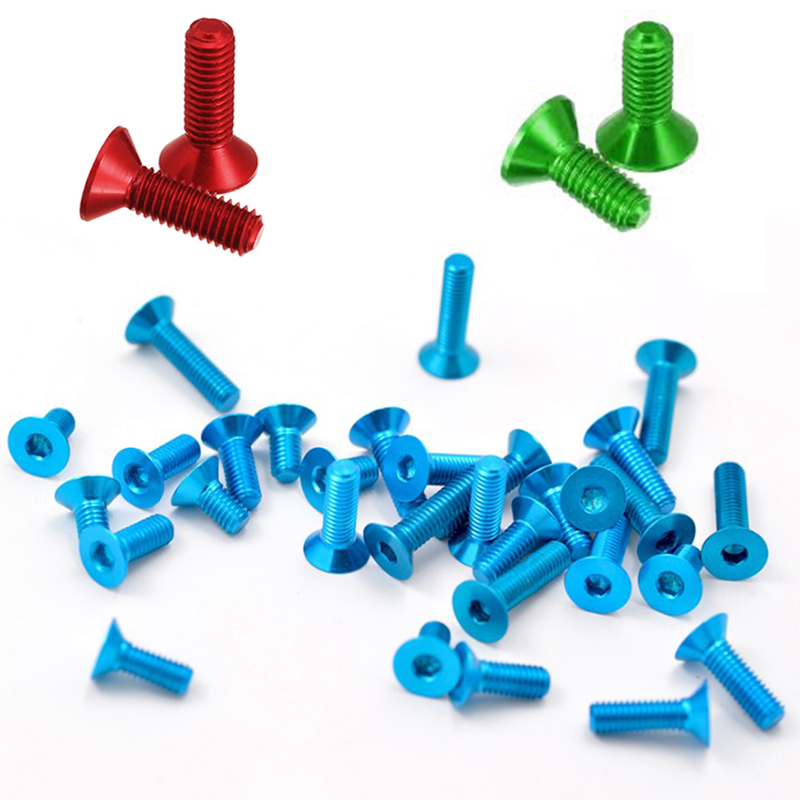 RJX 20pcs 7075 Alum M5 / M6 Counter Sunk Hex Screws