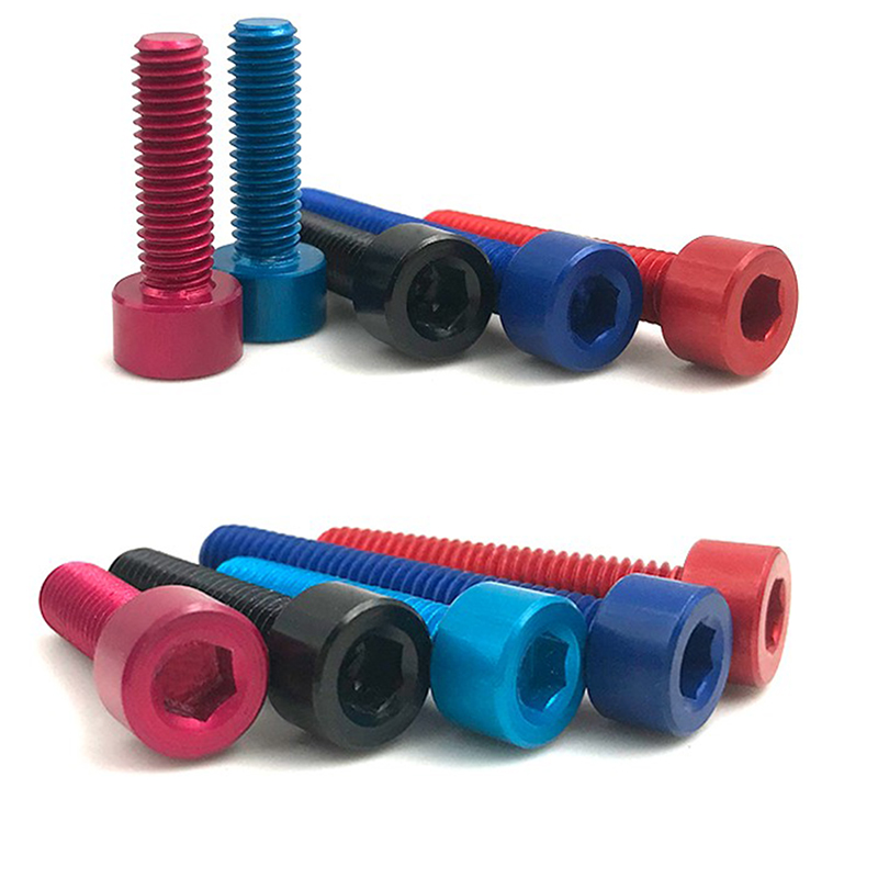 RJX 50PCS 7075 Alum M3 / M4 Hex Socket head Cap Screw Anodized Aluminum Bolts Decorative screw
