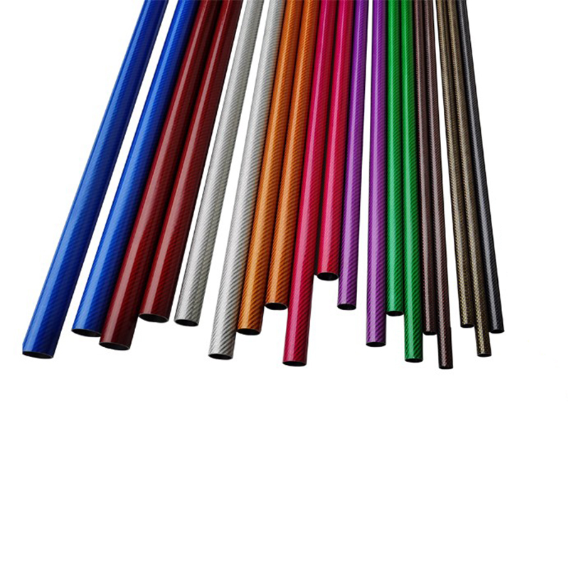 RJX 1pcs Colorful 3K Carbon Fiber Tube 1000mm(OD:21-30mm)