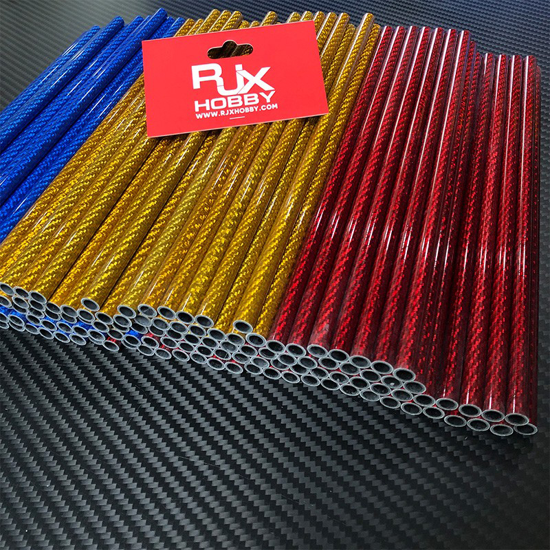 RJX 1pcs Colorful 3K Carbon Fiber Tube 1000mm(OD:12-20mm)