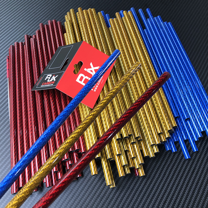RJX 1pcs Colorful 3K Carbon Fiber Tube 1000mm(OD:21-30mm)