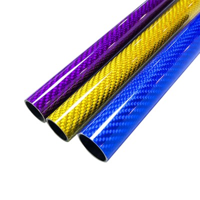 RJX 1pcs Colorful 3K Carbon Fiber Tube 1000mm(OD:6-10mm)