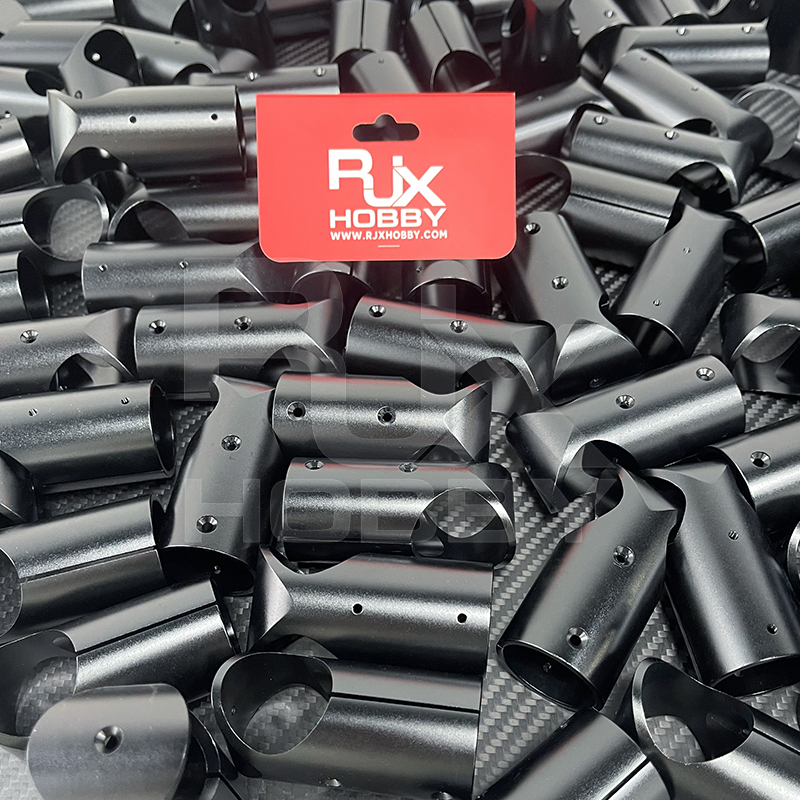 RJX 1pcs Landing Gear Aluminum Alloy Tee Tripod 25 to 20mm Carbon Fiber Tube Connector For Agriculture Drone UAV