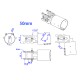 RJX V3 Z16 / Z20 / Z35 / Z40 /Z50 CNC Aluminum Folding down Arm Tube for RC Quadcopter Drone