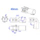 RJX V3 Z16 / Z20 / Z35 / Z40 /Z50 CNC Aluminum Folding down Arm Tube for RC Quadcopter Drone