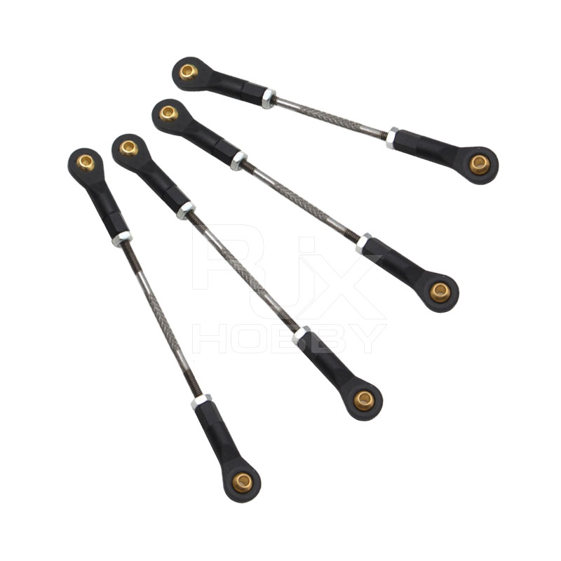 RJXHOBBY 5pcs M3 Adjustable Push Rod & Ball Joint Linkage Set Assembly Servo Connecting Rod for RC Aircraft Boat Part