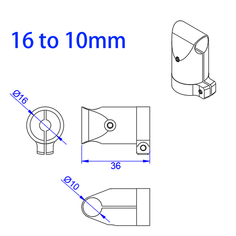 RJXHOBBY 1pcs 25 to16mm /20 to16mm /16 to 10mm tee tripod landing gear tube clip for quadcopter multicopter 