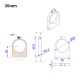 RJXHOBBY 1pcs 25mm 30mm Pipe Clamp Landing Gear Tripod Carbon Fiber Tube Clip Fixed Fixture for RC Plant Agriculture UAV Drone