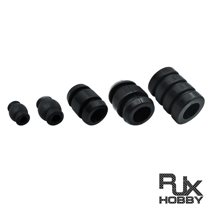 RJXHOBBY 4pcs 8 10 16 20 30mm Multicopter Landing Gear Carbon Tube Replacement Silicone Shock Absorber Damping Ball DIY Parts