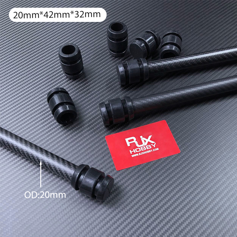 RJXHOBBY 4pcs 8 10 16 20 30mm Multicopter Landing Gear Carbon Tube Replacement Silicone Shock Absorber Damping Ball DIY Parts