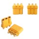 RJX 10 Pairs Amass MR30PB plug circuit board with XT30 3-pin  for model aircraft battery connectors 