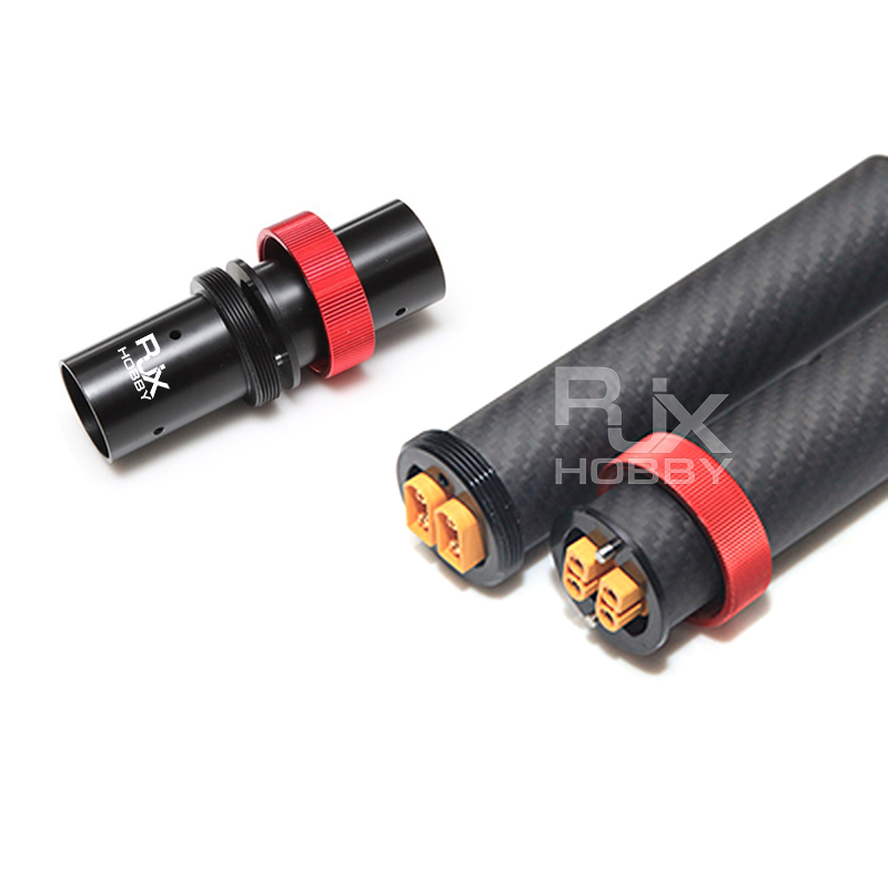 RJX 25mm CNC Quick Release Plug Connector  Folding Arm Pipe Clamp  for Plant Agriculture UAV Drone