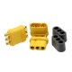 RJX 10pair Amass 3.5mm MR60 Three-core Plug T Plug Connector Male Female With Sheath Brass