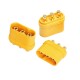 RJX10PCS Amass MR60PB Male Three-core 3 Core Plug T Plug Interface Connector Gold Plated for RC Drone Models Battery Parts