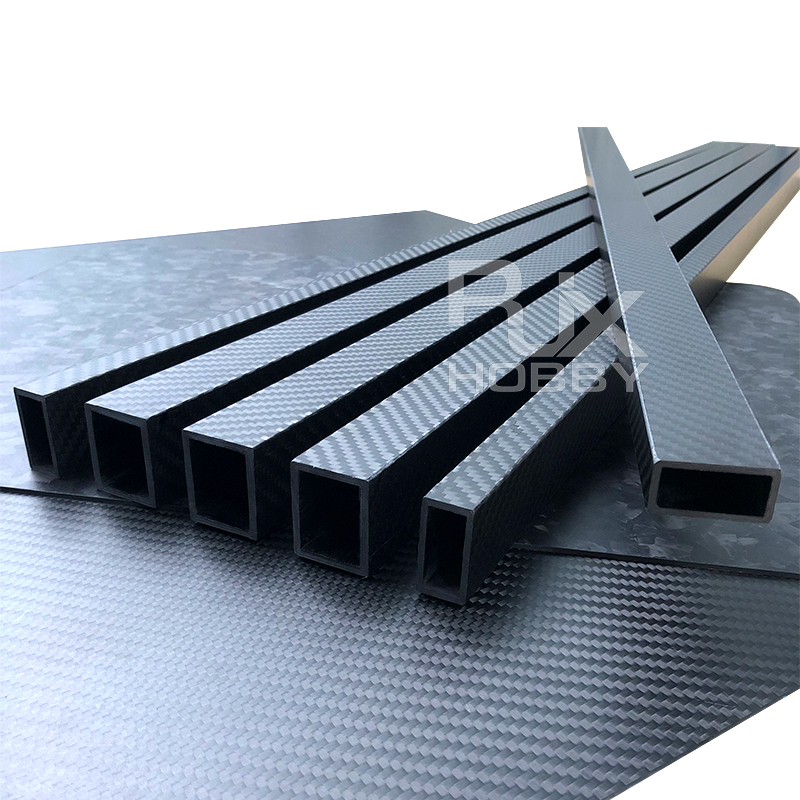 RJX 1pcs Rectangular carbon fiber pipe