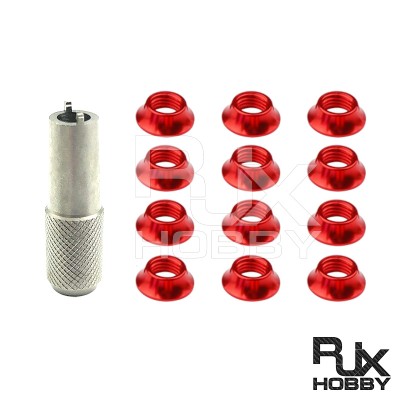 RJX 12PCS STAR POWER Radio Control Switch Nut with 1pcs Wrench For Futaba JR FrSky Taranis Transmitter