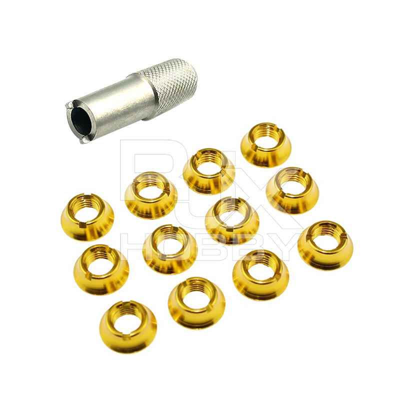 RJX 12PCS STAR POWER Radio Control Switch Nut with 1pcs Wrench For Futaba JR FrSky Taranis Transmitter