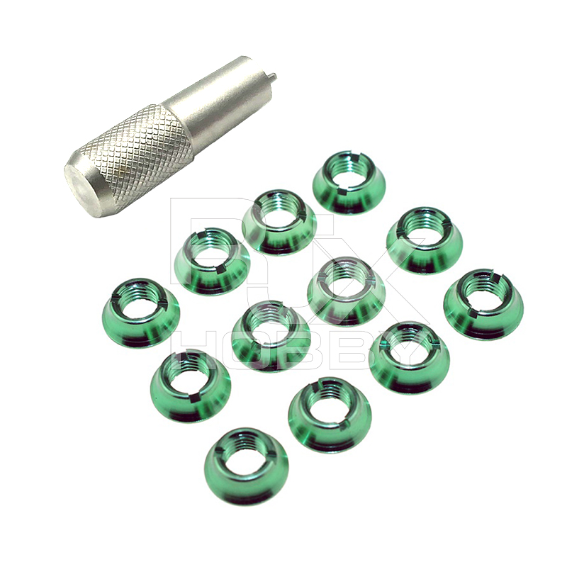 RJX 12PCS STAR POWER Radio Control Switch Nut with 1pcs Wrench For Futaba JR FrSky Taranis Transmitter