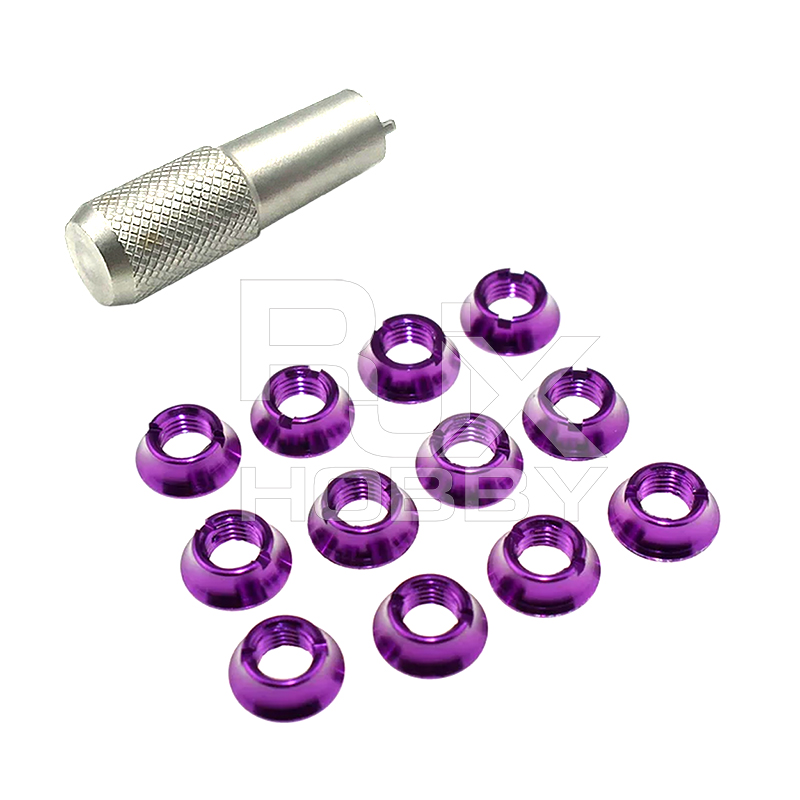 RJX 12PCS STAR POWER Radio Control Switch Nut with 1pcs Wrench For Futaba JR FrSky Taranis Transmitter