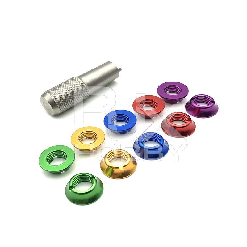 RJX 12PCS STAR POWER Radio Control Switch Nut with 1pcs Wrench For Futaba JR FrSky Taranis Transmitter