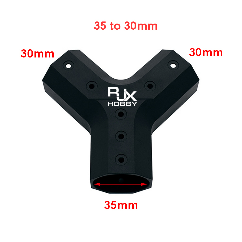 RJX Y-shaped arm base 30 to 30mm / 35 to 30mm / 35 to 35mm / 40 to 35mm pipe clamp horizontal for UAV connector