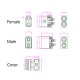 RJX QS8-S Battery Connector Large Current Golden Plated Male Female Plugs with Sheath