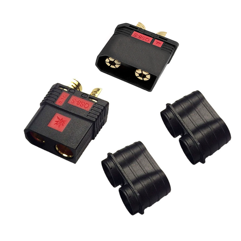 RJX QS8-S Battery Connector Large Current Golden Plated Male Female Plugs with Sheath