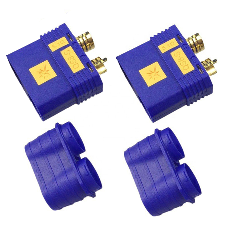 RJX QS8-S Battery Connector Large Current Golden Plated Male Female Plugs with Sheath